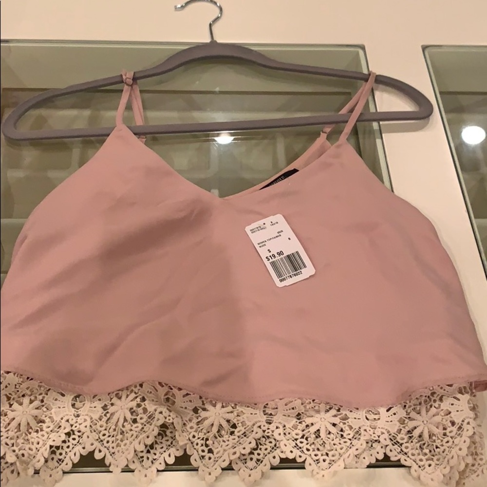 Nude-Lace crop top. Brand new never worn